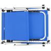 vidaXL Sun Lounger Blue Aluminum, Textilene Standard Foldable