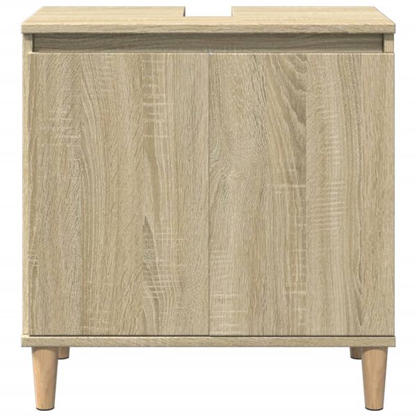 vidaXL Sink Cabinet Sonoma oak Engineered wood Medium Sink Cabinet