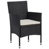 vidaXL Dining Set Black and Cream