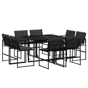 vidaXL Garden Dining Set Black