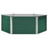 vidaXL Raised Garden Bed Green Galvanized Steel 50.8 x 50.8 x 18.1 in