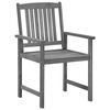 vidaXL Patio Chairs with Cushions 4 pcs Grey Solid Acacia Wood