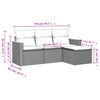 vidaXL Garden Sofa Set Grey