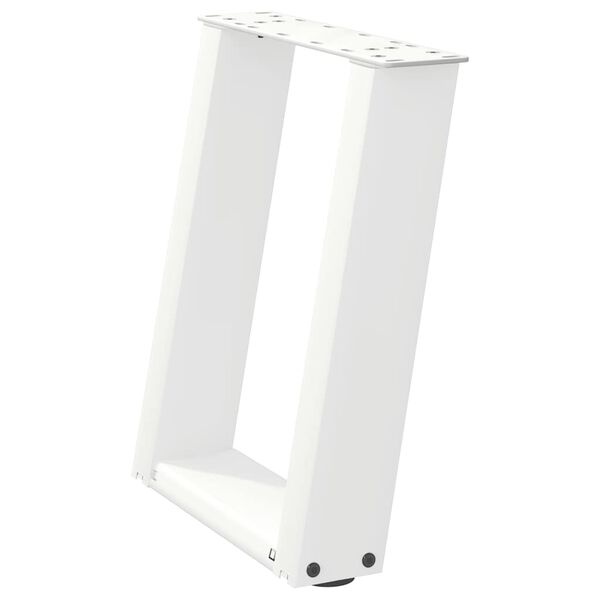 vidaXL Coffee Table Leg White Powder-coated steel Adjustable Height