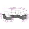 vidaXL Garden Sofa Set Grey PE Rattan, Powder-Coated Steel Large Modular