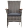vidaXL Garden Dining Set Gray, Dark gray