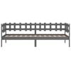 vidaXL Day Bed Grey Solid pine wood 35.4x78.7 in