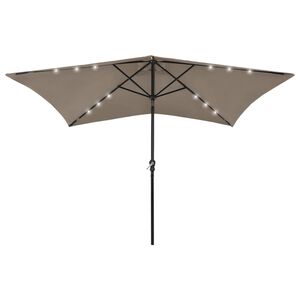 vidaXL Garden Parasol Taupe Polyester and Powder-Coated Steel 6.6x9.8 feet