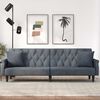 vidaXL Sofa Bed Dark Grey Velvet (100% polyester), Plywood Medium
