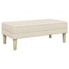 vidaXL Bench with Cushion Linen 44.49 x 22.44 x 15.35 in Fabric