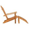 vidaXL Garden Adirondack Chair With Footrest Teak Solid teak wood Standard