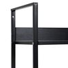 vidaXL Shelf Cabinet Black Engineered wood, Steel Medium Bookshelf