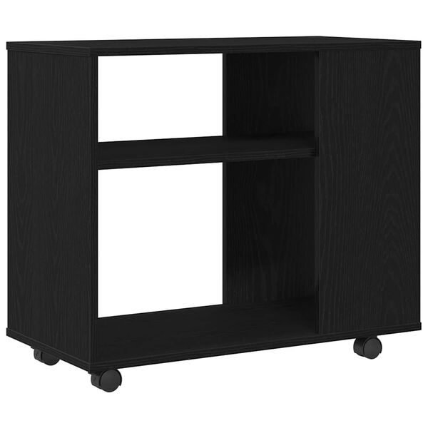 vidaXL Side Table Black Oak 27.6x13.8x23.6" Engineered Wood