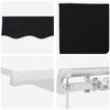 vidaXL Retractable Awning Black 196.85" x 118.11" Polyester and Metal