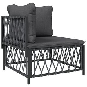 vidaXL Garden Corner Sofa Anthracite