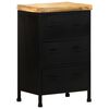 vidaXL Sideboard Black Rough mango wood Medium Industrial Sideboard