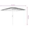 vidaXL Garden Parasol Brown Polyester, Powder-Coated Steel 97.6 in
