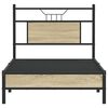 vidaXL Bed Frame Sonoma Oak Engineered wood and steel Twin Bed Frame