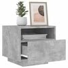 vidaXL Bedside Cabinet Set of 2 Concrete grey Engineered wood Medium