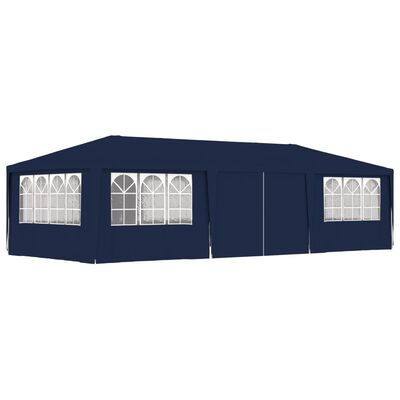 vidaXL Professional Party Tent with Side Walls 13.1'x29.5' Blue 0.3 oz/ft²