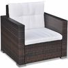 vidaXL Lounge Set Brown and Cream White
