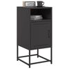 vidaXL Bedside Cabinet Set of 2 Black Steel Standard Bedside Cabinet