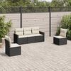 vidaXL Garden Sofa Set Black