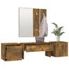 vidaXL Hallway Furniture Set Smoked Oak Engineered Wood, Acrylic Medium