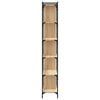 vidaXL Bookcase Sonoma Oak Engineered wood, Metal 6-Tier Tall