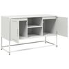 vidaXL TV Cabinet White Steel 39.6 x 15.4 x 23.8 in TV Cabinet