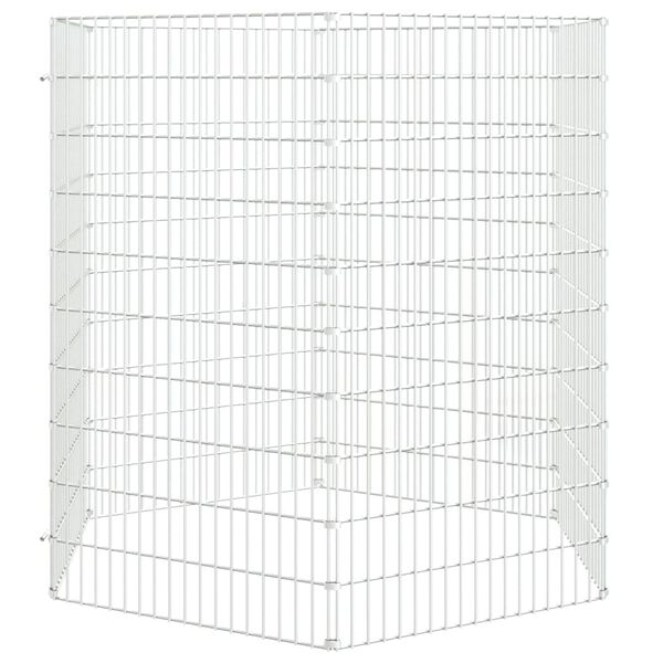 vidaXL Animal Enclosure Silver Galvanized iron 21.3 x 39.4 in Foldable