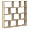 vidaXL Wall Cube Shelf Sonoma Oak Engineered wood Medium Wall Cube Shelf