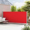 vidaXL Side Awning Red Fabric (100% polyester) with PU coating