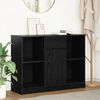 vidaXL Sideboard Black Oak Engineered Wood Large Furniture Rectangular