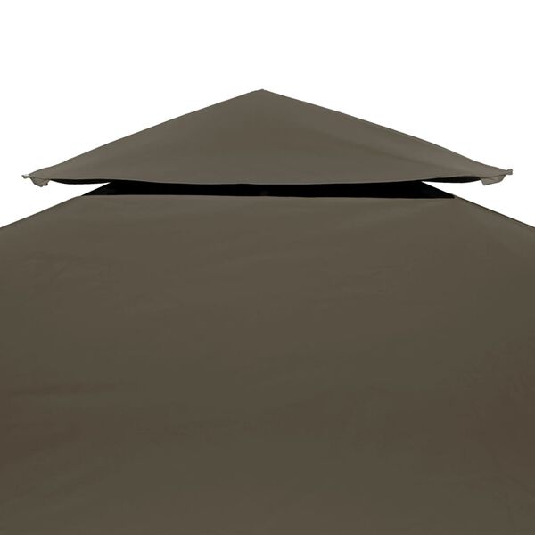vidaXL Gazebo Top Cover Taupe Polyester with PVC coating 9.8 x 9.8 ft