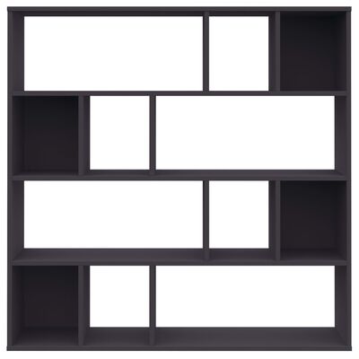vidaXL Room Divider/Book Cabinet Gray 43.3"x9.4"x43.3" Engineered Wood