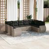 vidaXL Garden Sofa Set Light Grey, Dark Grey