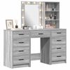 vidaXL Dressing Table 3 pcs Gray 40 x 41 x 135 cm Engineered wood