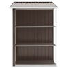 vidaXL Garden Shed Brown Galvanized Iron 80.7 x 51.2 x 72.0 in
