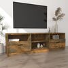 vidaXL TV Cabinet Smoked Oak Engineered Wood Large TV Cabinet