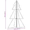 vidaXL Christmas Cone Tree Cold white Metal 38.6 x 59.1 in