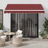 vidaXL Retractable Awning Burgundy Aluminum 118.1 x 98.4 in