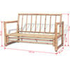 vidaXL Garden Sofa Set Bamboo Bamboo, Polyester fabric cushions Medium