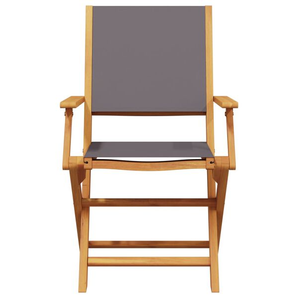 vidaXL Bistro Set Anthracite Solid acacia wood, polyester fabric Small