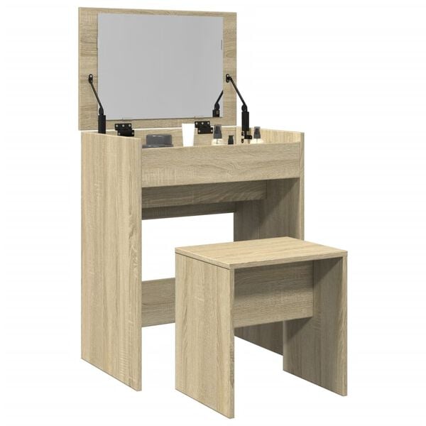 vidaXL Dressing Table Sonoma Oak Engineered Wood Medium Dressing Table