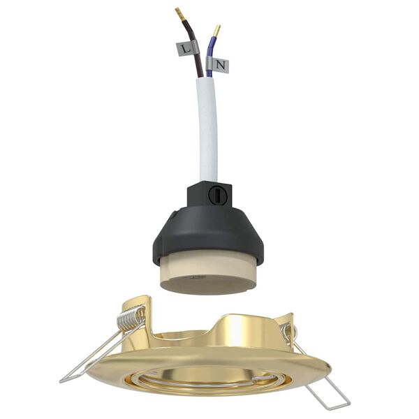 vidaXL Spotlights with Spotlights 6 pcs Gold 9 x 9 cm Metal