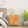 vidaXL Bedside Cabinet Brown and Black Solid Mango Wood Medium