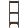 vidaXL Bookcase Brown oak Engineered wood, metal Medium Adjustable Feet