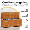 vidaXL Garden Storage Box Natural Solid Acacia wood 59.1 x 19.7 x 22.0 in
