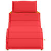 vidaXL Sun lounger 2 pcs Red 184 x 55 x 64cm Solid Acacia wood